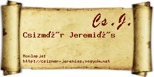 Csizmár Jeremiás névjegykártya