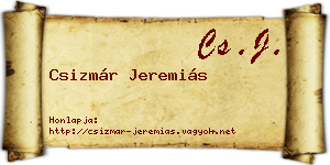 Csizmár Jeremiás névjegykártya