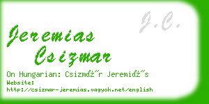 jeremias csizmar business card